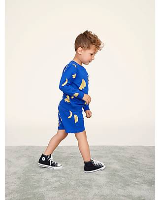 Name it Pantaloni Corti Felpati - Blu - Surf the Web - in Cotone Pantaloni Corti